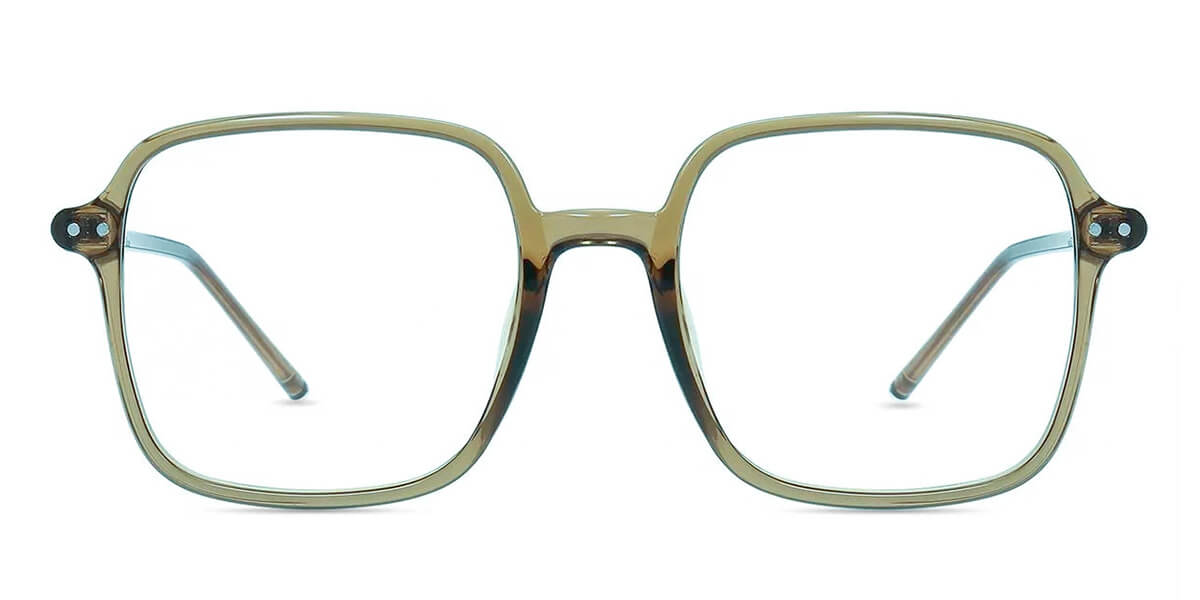 T7269 Square Green Eyeglasses Frames | Leoptique