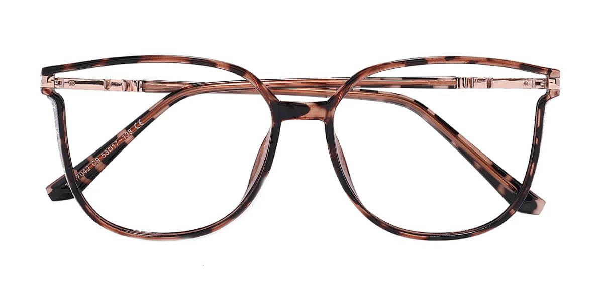 87042 Oval Cat-eye Butterfly Tortoise Eyeglasses Frames Leoptique