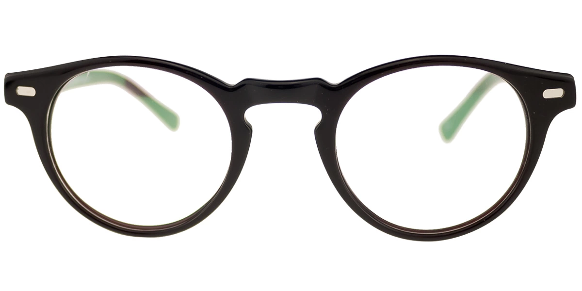 Ch6603 Round Brown Eyeglasses Frames Leoptique
