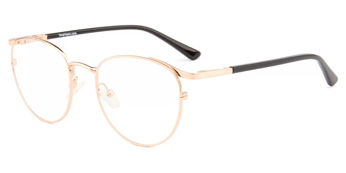 YC-8030 Oval Pink Eyeglasses Frames | Leoptique