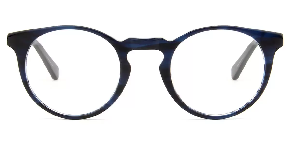 WD1027 Round Striped Eyeglasses Frames | Leoptique