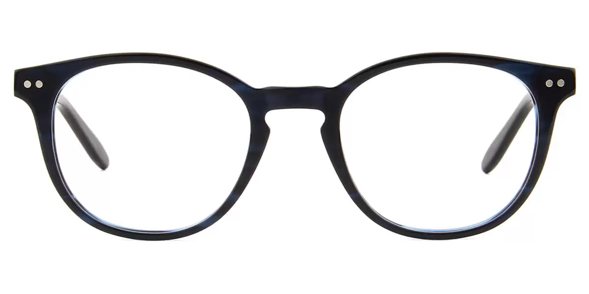 YC-1082 Round Striped Eyeglasses Frames | Leoptique