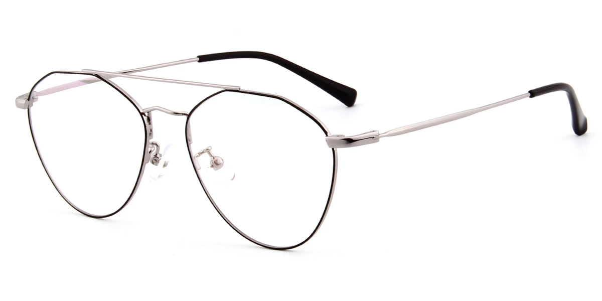 9656 Aviator Black Eyeglasses Frames | Leoptique