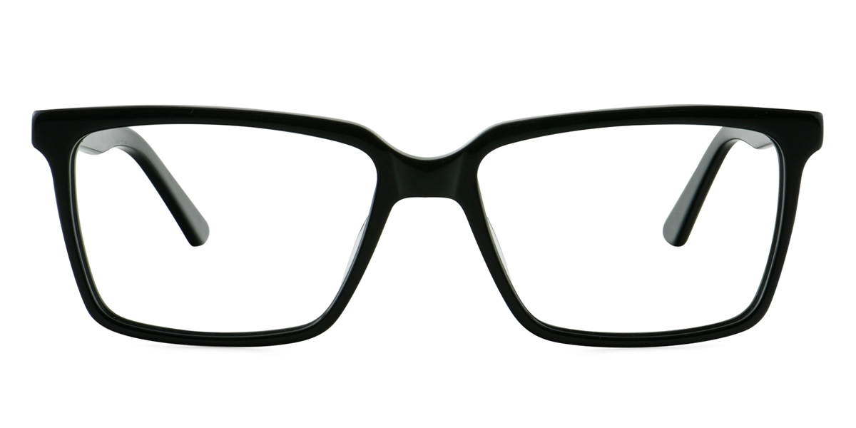 H5014 Rectangle Black Eyeglasses Frames | Leoptique
