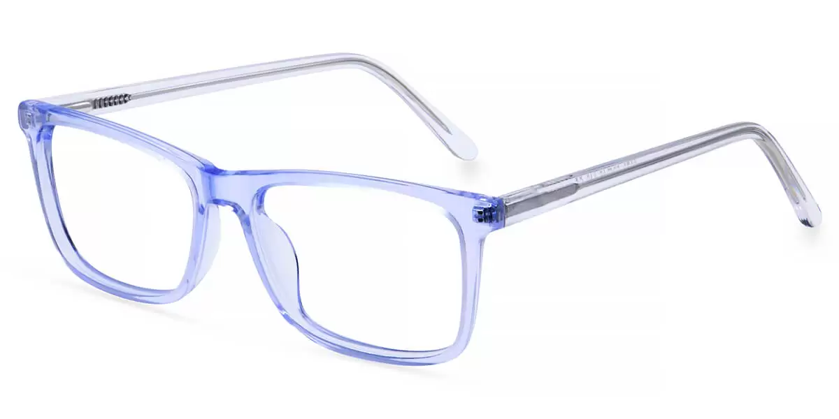 H5073 Oval Blue Eyeglasses Frames Leoptique