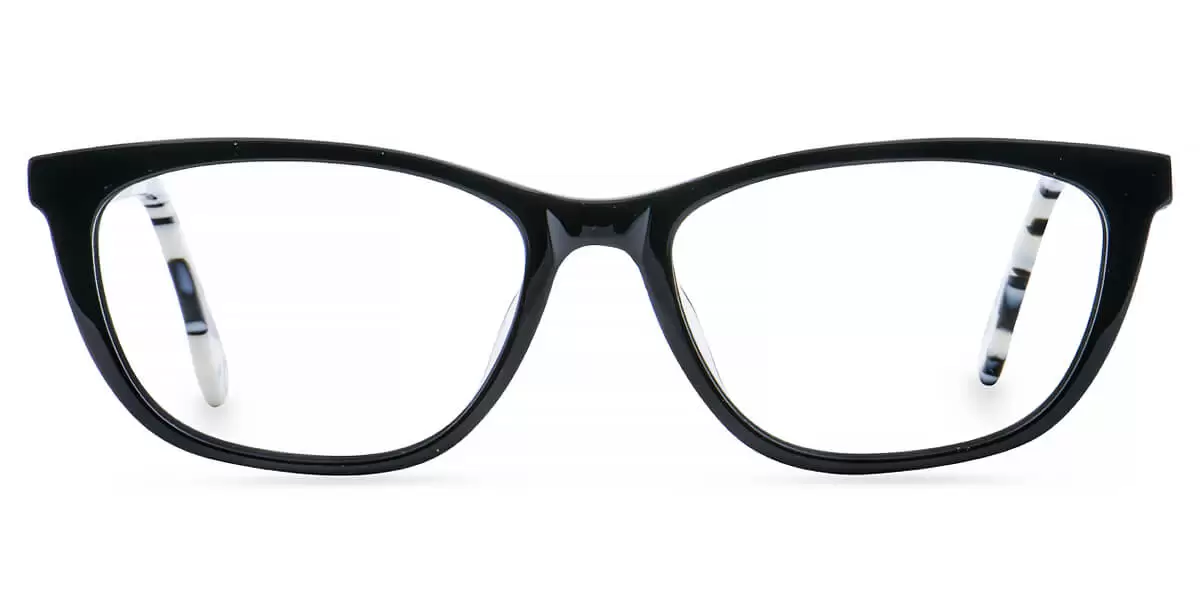 H5076 Oval Black Eyeglasses Frames | Leoptique