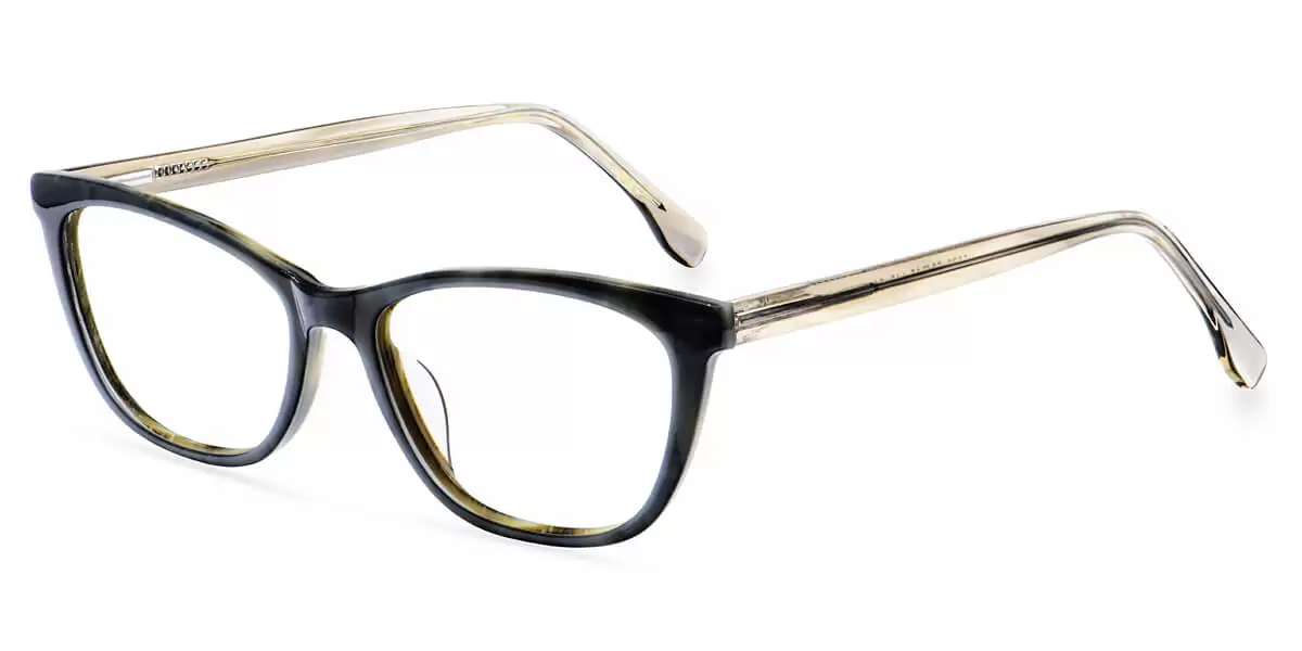 H5076 Oval Gray Eyeglasses Frames Leoptique