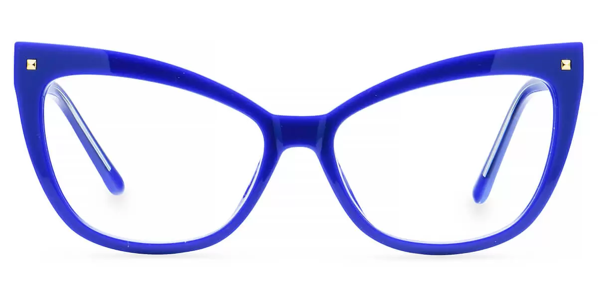 93343 Cat-eye Blue Eyeglasses Frames | Leoptique