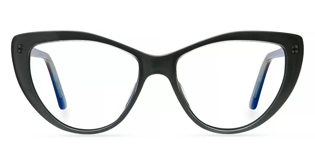 H5082 Cat-eye Gray Eyeglasses Frames | Leoptique