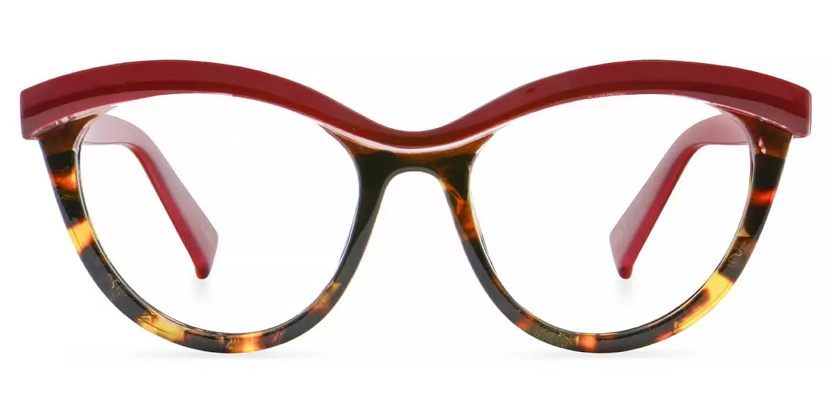 97565 Cat-eye Red Eyeglasses Frames | Leoptique