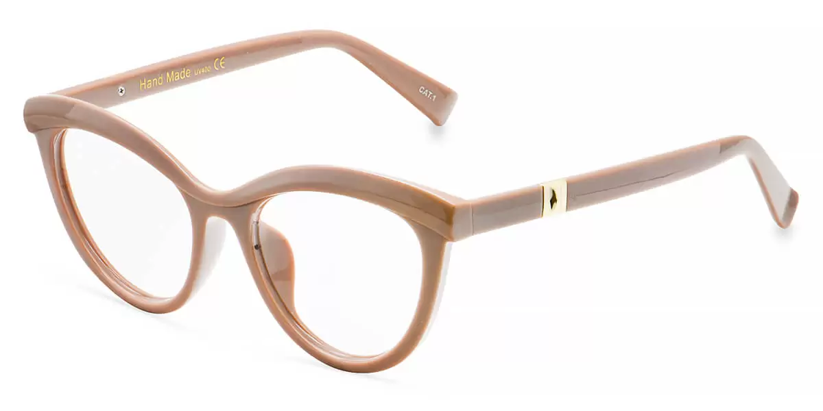 97565 Cat-eye Gold Eyeglasses Frames | Leoptique