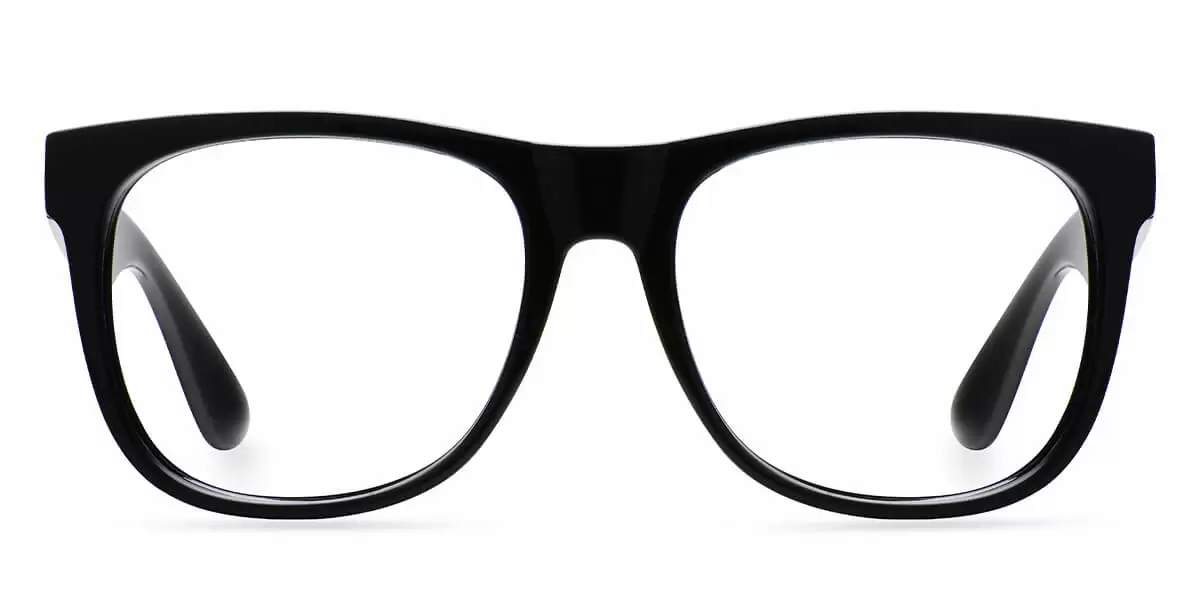 9618 Square Black Eyeglasses Frames | Leoptique