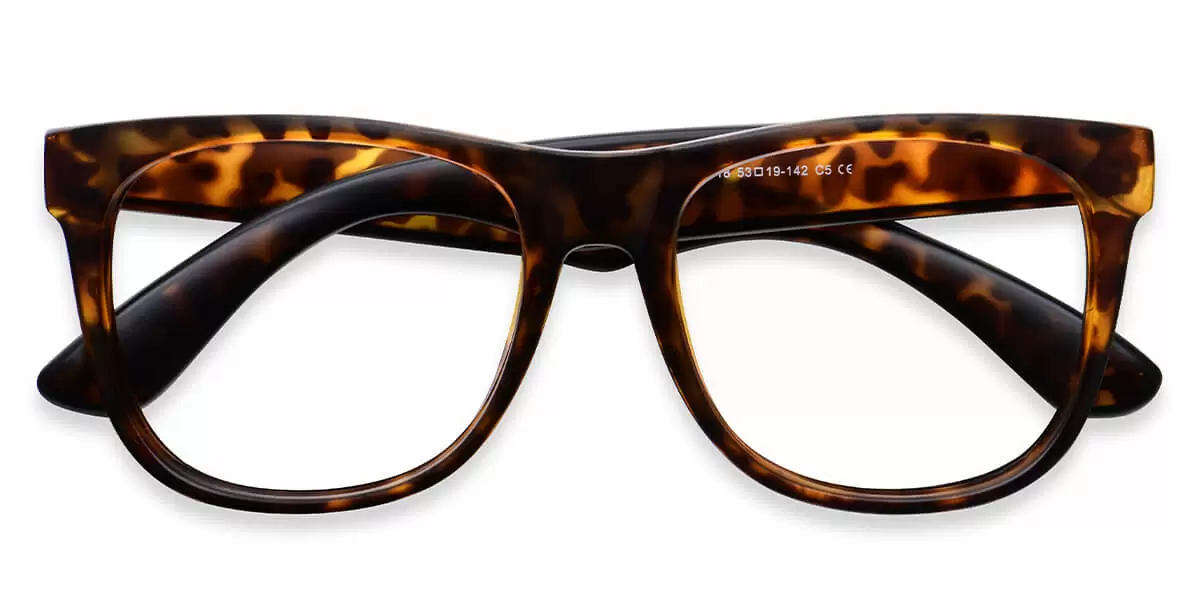 9618 Square Tortoise Eyeglasses Frames | Leoptique