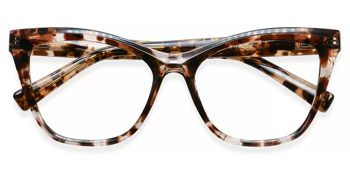 W2021 Cat-eye Butterfly Wayfarer Floral Eyeglasses Frames | Leoptique