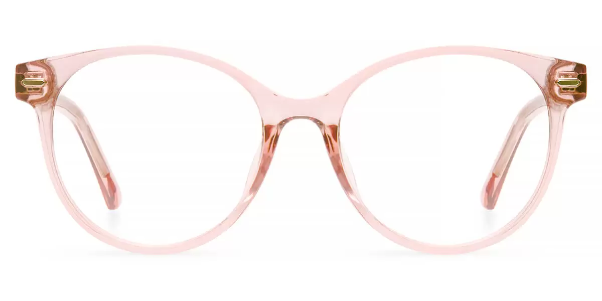 CH2810 Round Pink Eyeglasses Frames | Leoptique