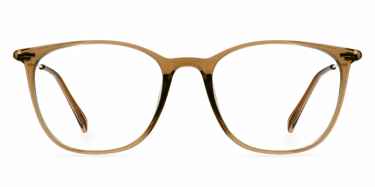 TR1889 Oval Brown Eyeglasses Frames | Leoptique