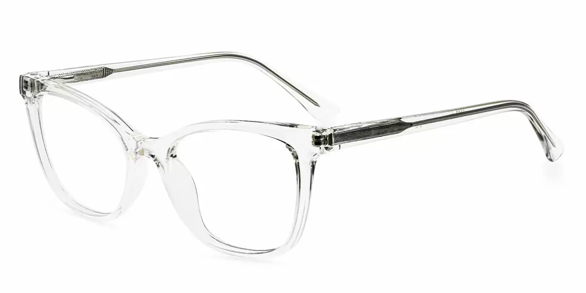 W2025 Oval Butterfly Clear Eyeglasses Frames | Leoptique