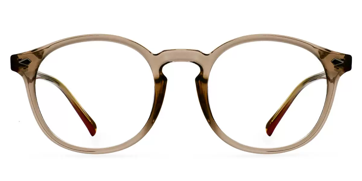 Kbt98326 Round Brown Eyeglasses Frames Leoptique