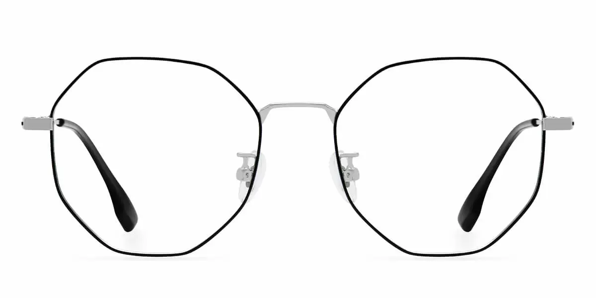 9097 Round Black Eyeglasses Frames Leoptique