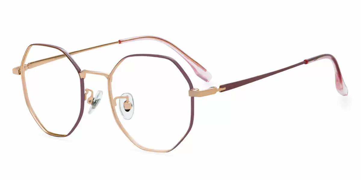 9097 Round Pink Eyeglasses Frames Leoptique