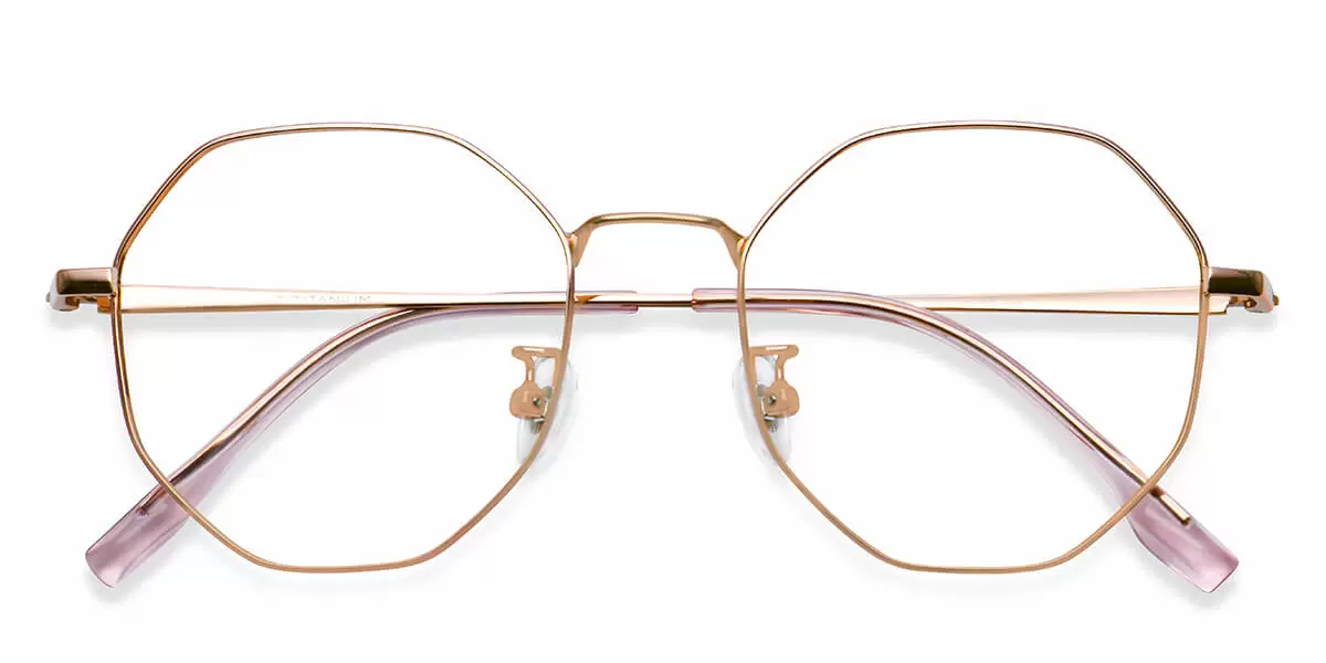 9097 Round Pink Eyeglasses Frames Leoptique