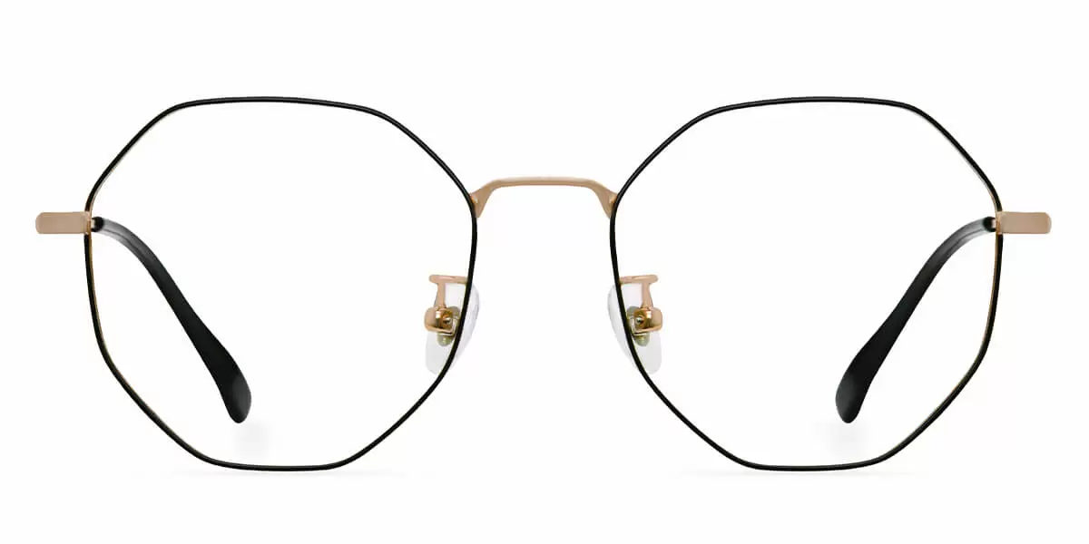 9097 Round Black Eyeglasses Frames Leoptique