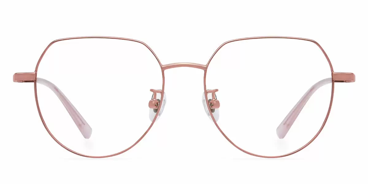 9139 Round Pink Eyeglasses Frames | Leoptique