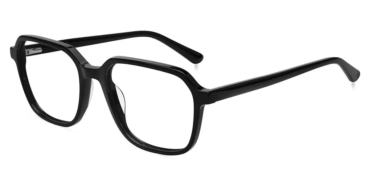 Z2019 Rectangle Black Eyeglasses Frames | Leoptique