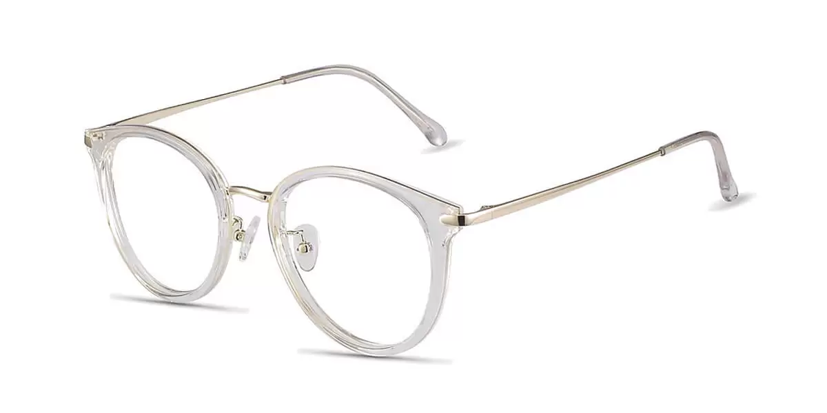465543 Round Oval Clear Eyeglasses Frames Leoptique