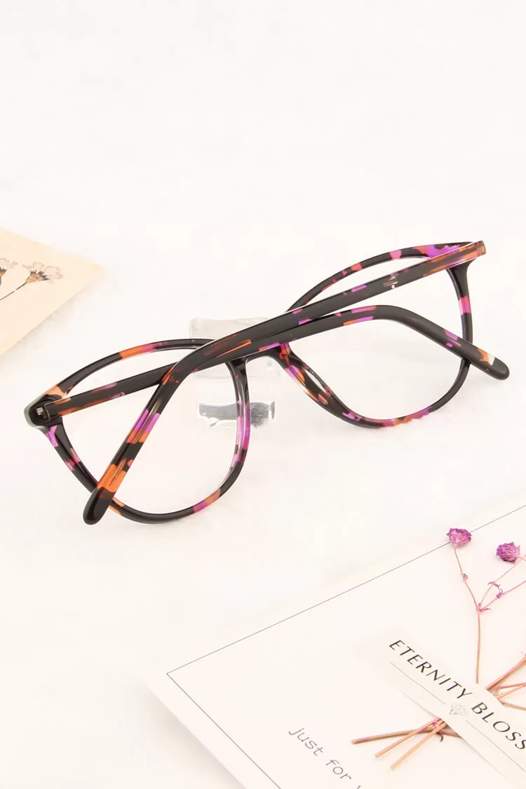 WD2043 Oval Wayfarer Floral Eyeglasses Frames | Leoptique