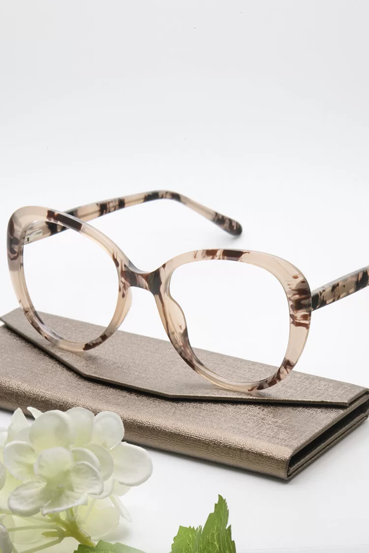 W2013 Round Floral Eyeglasses Frames | Leoptique
