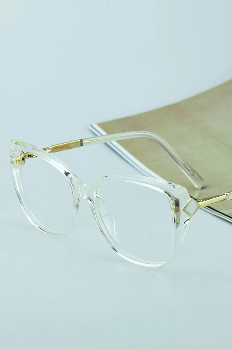 92325 Rectangle Butterfly Clear Eyeglasses Frames | Leoptique