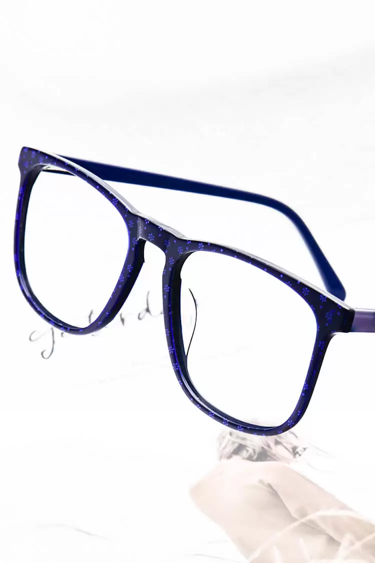 H5085 Square Floral Eyeglasses Frames Leoptique