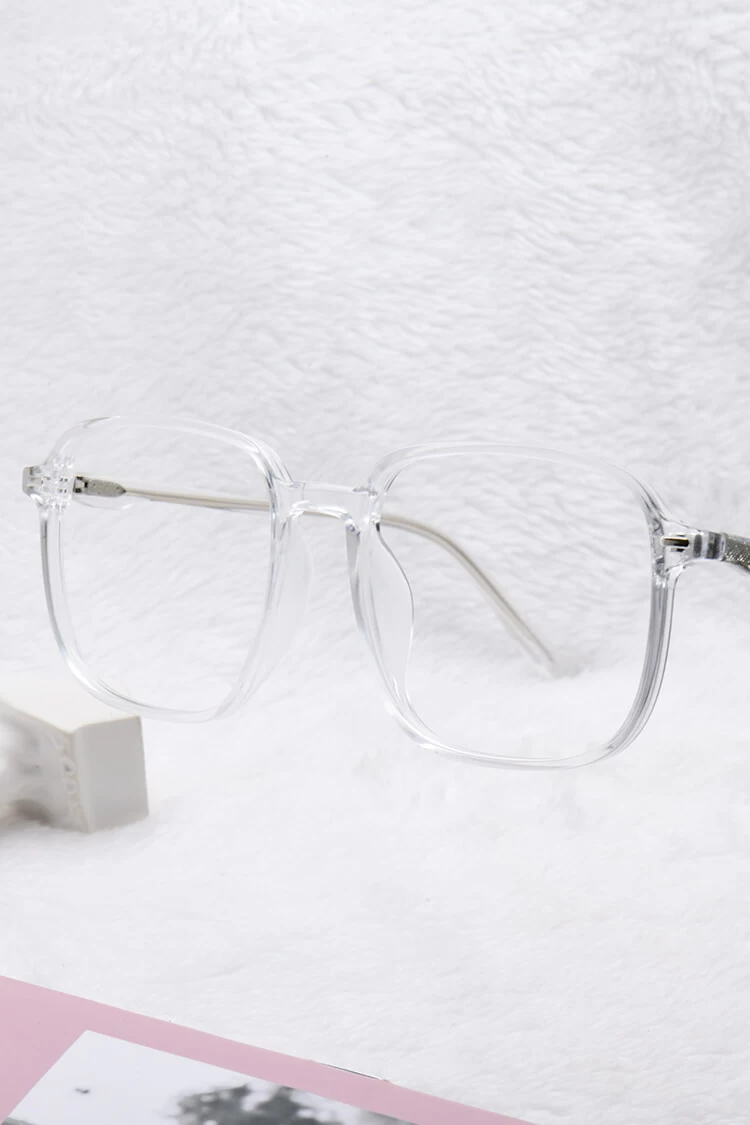 60144 Square Clear Eyeglasses Frames | Leoptique