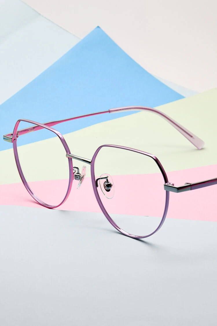 9139 Round Purple Eyeglasses Frames | Leoptique